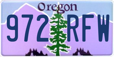 OR license plate 972RFW
