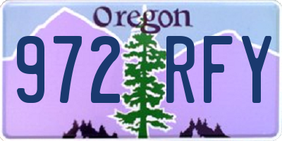 OR license plate 972RFY
