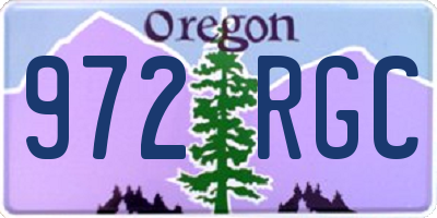 OR license plate 972RGC