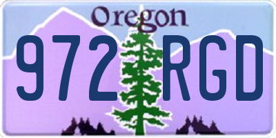 OR license plate 972RGD