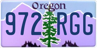 OR license plate 972RGG