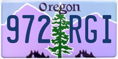 OR license plate 972RGI
