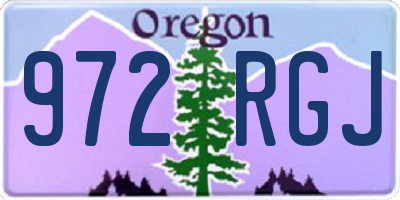 OR license plate 972RGJ