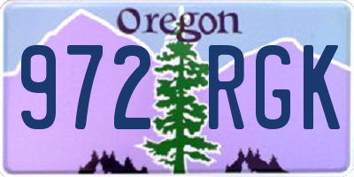 OR license plate 972RGK