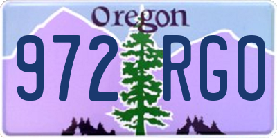 OR license plate 972RGO