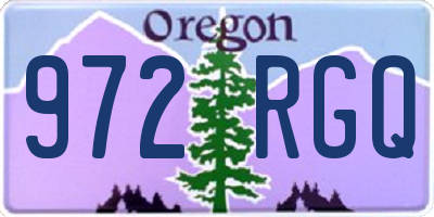 OR license plate 972RGQ