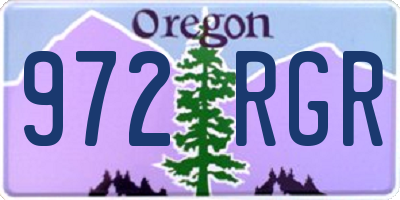 OR license plate 972RGR
