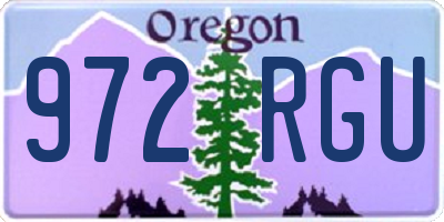 OR license plate 972RGU