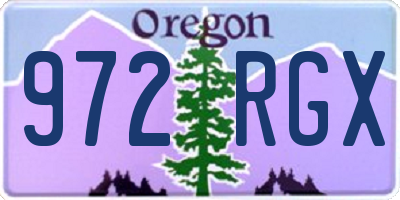 OR license plate 972RGX