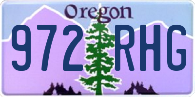 OR license plate 972RHG
