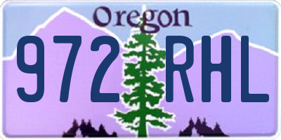 OR license plate 972RHL