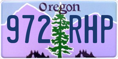 OR license plate 972RHP
