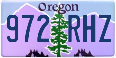 OR license plate 972RHZ