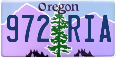 OR license plate 972RIA