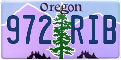 OR license plate 972RIB