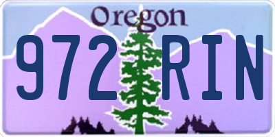 OR license plate 972RIN