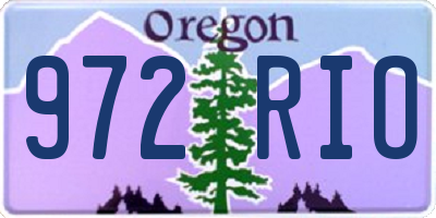 OR license plate 972RIO
