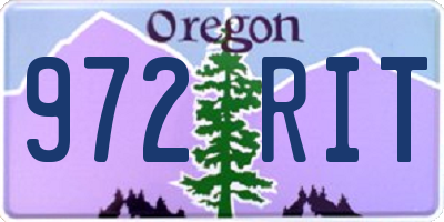 OR license plate 972RIT