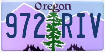 OR license plate 972RIV