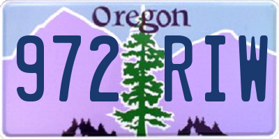 OR license plate 972RIW