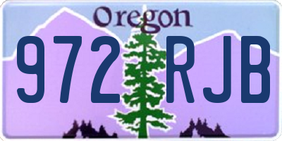 OR license plate 972RJB