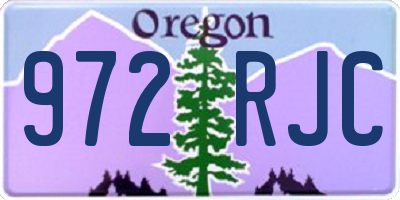 OR license plate 972RJC