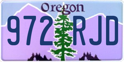 OR license plate 972RJD