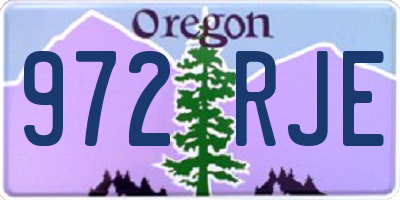 OR license plate 972RJE