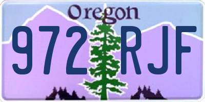 OR license plate 972RJF