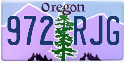 OR license plate 972RJG