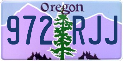 OR license plate 972RJJ