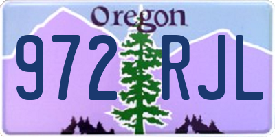 OR license plate 972RJL