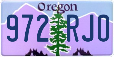 OR license plate 972RJO