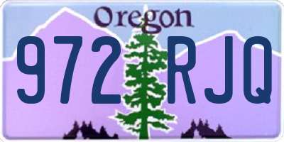 OR license plate 972RJQ