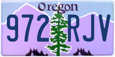 OR license plate 972RJV