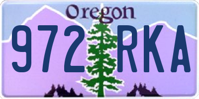 OR license plate 972RKA