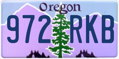 OR license plate 972RKB