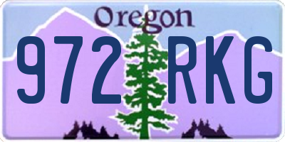 OR license plate 972RKG