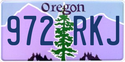 OR license plate 972RKJ