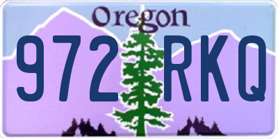 OR license plate 972RKQ
