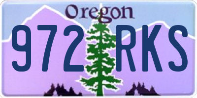 OR license plate 972RKS