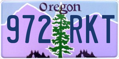 OR license plate 972RKT