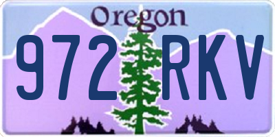 OR license plate 972RKV
