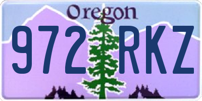 OR license plate 972RKZ