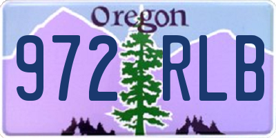 OR license plate 972RLB