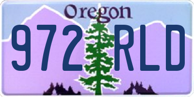 OR license plate 972RLD