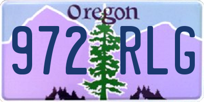 OR license plate 972RLG