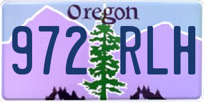OR license plate 972RLH