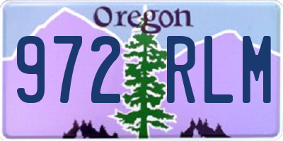 OR license plate 972RLM