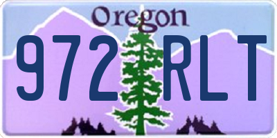 OR license plate 972RLT
